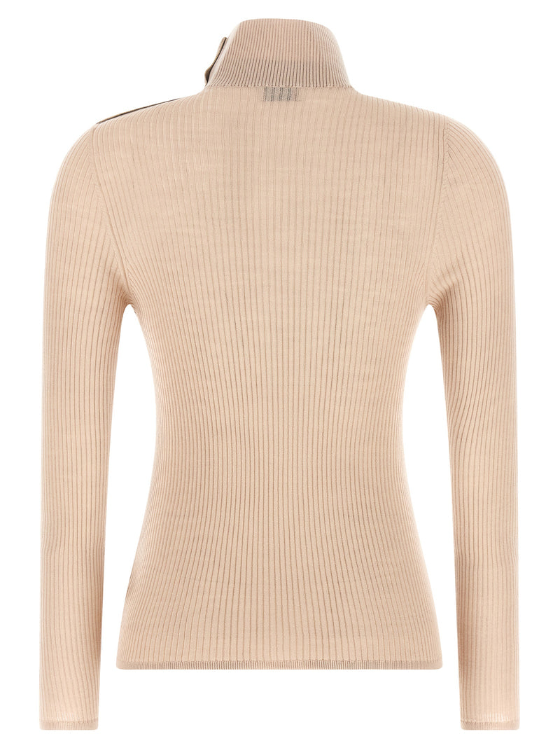 Gilet Moncler en Laine Vierge Beige