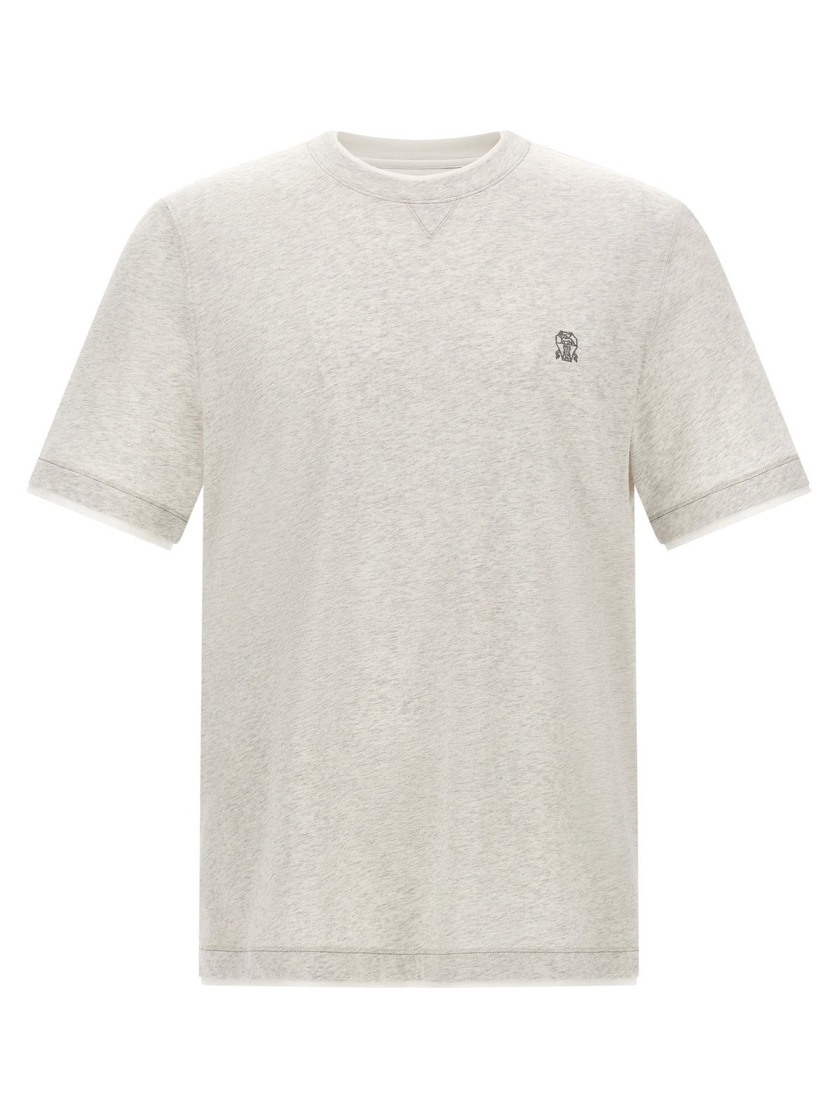 Brunello Cucinelli Gray Cotton T-Shirt