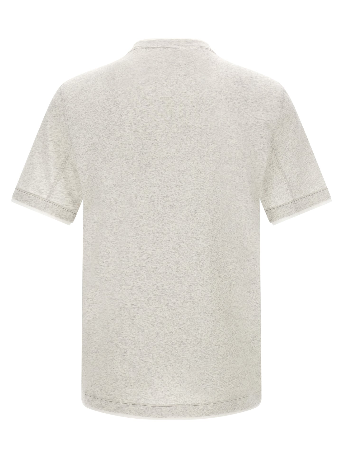 Brunello Cucinelli Gray Cotton T-Shirt