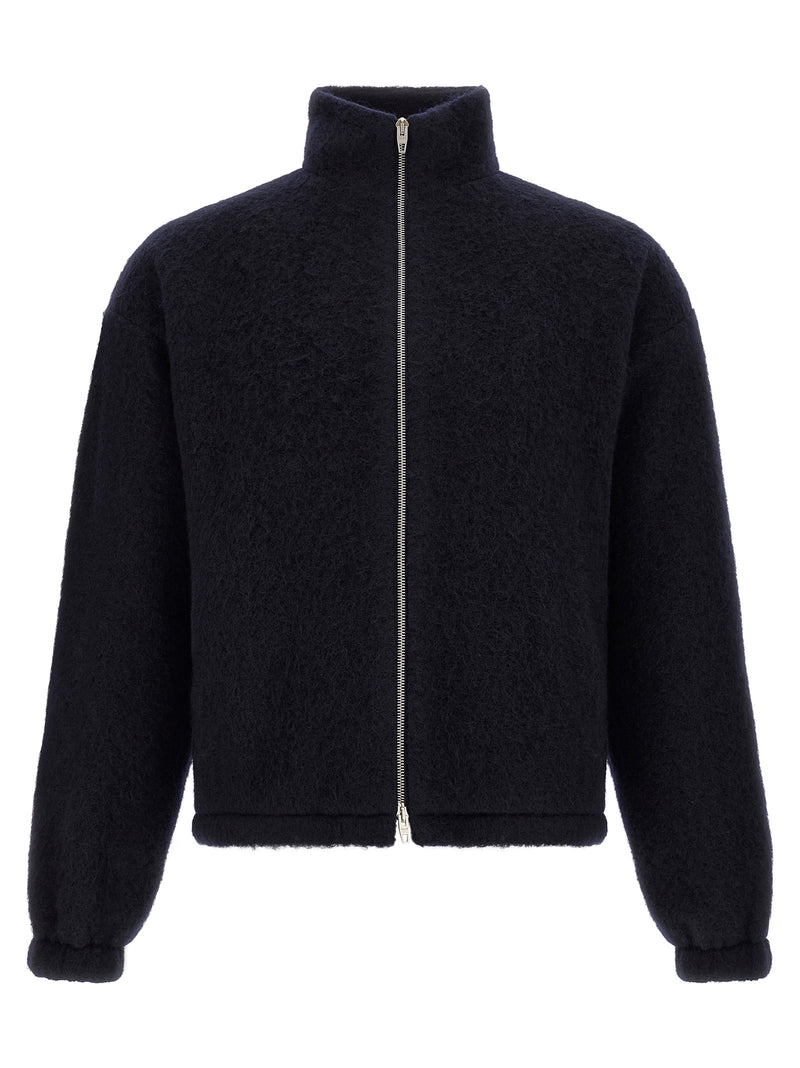 Sweat-shirt en laine bleu Jil Sander
