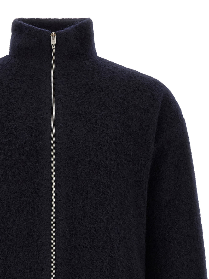 Sweat-shirt en laine bleu Jil Sander