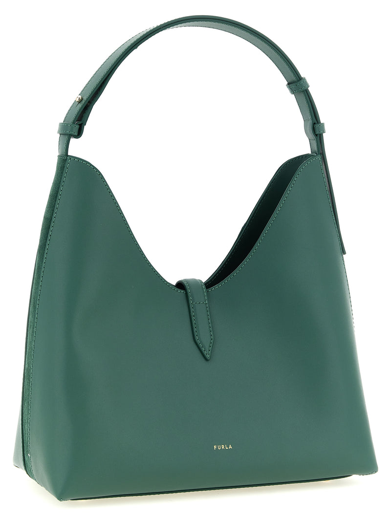 Sac porté épaule Furla en cuir de veau bicolore