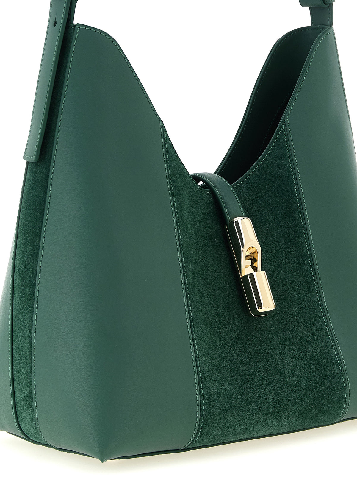 Sac porté épaule Furla en cuir de veau bicolore