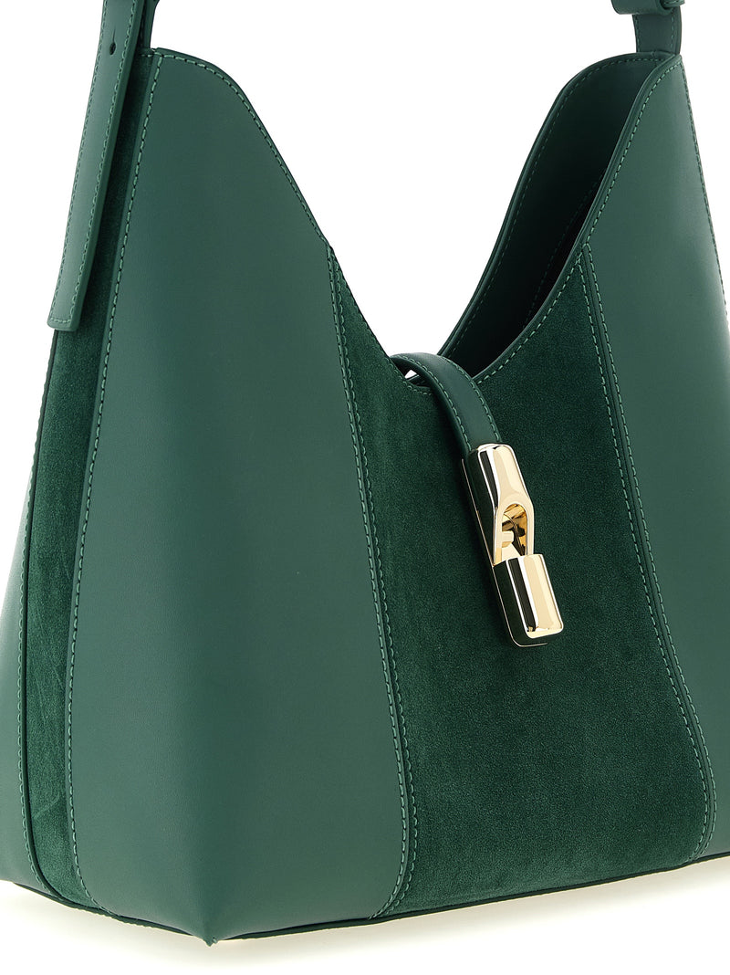 Sac porté épaule Furla en cuir de veau bicolore