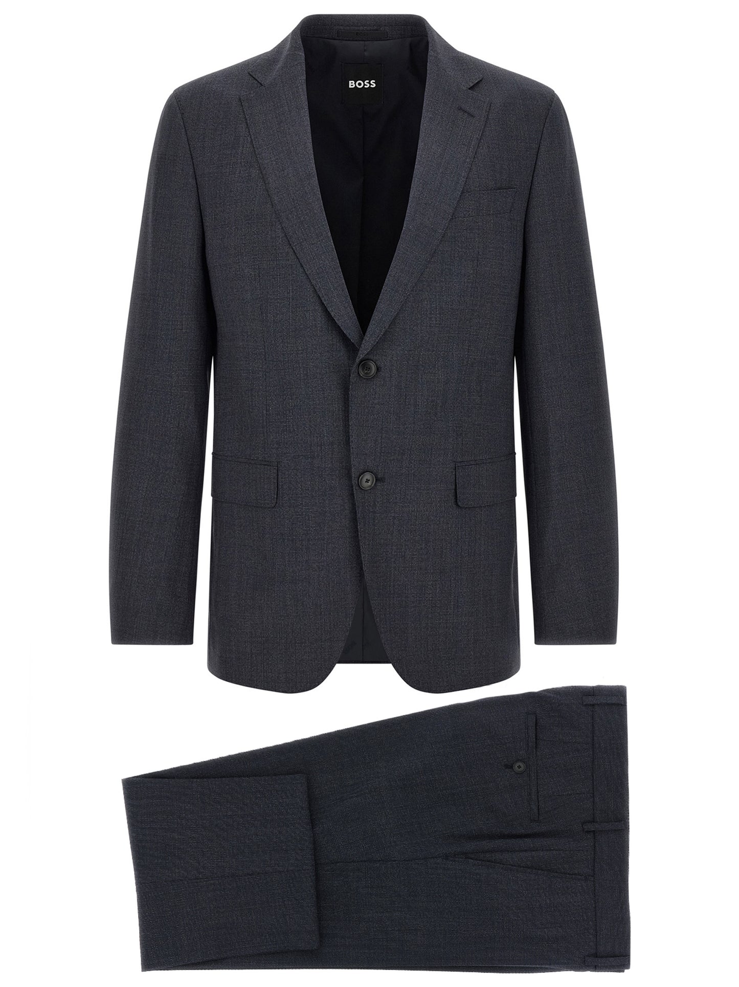 Hugo Boss Blue Polyester Two-Piece Suit