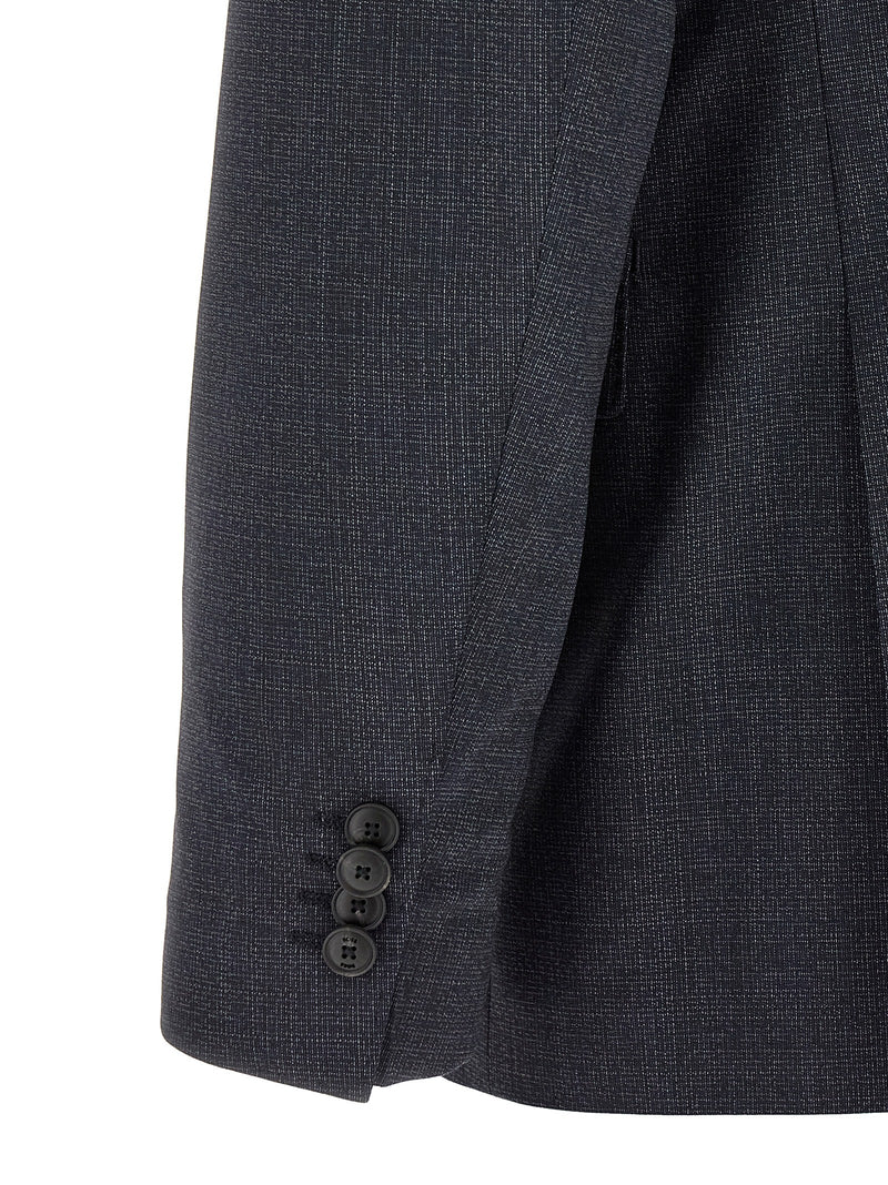 Hugo Boss Blue Polyester Two-Piece Suit