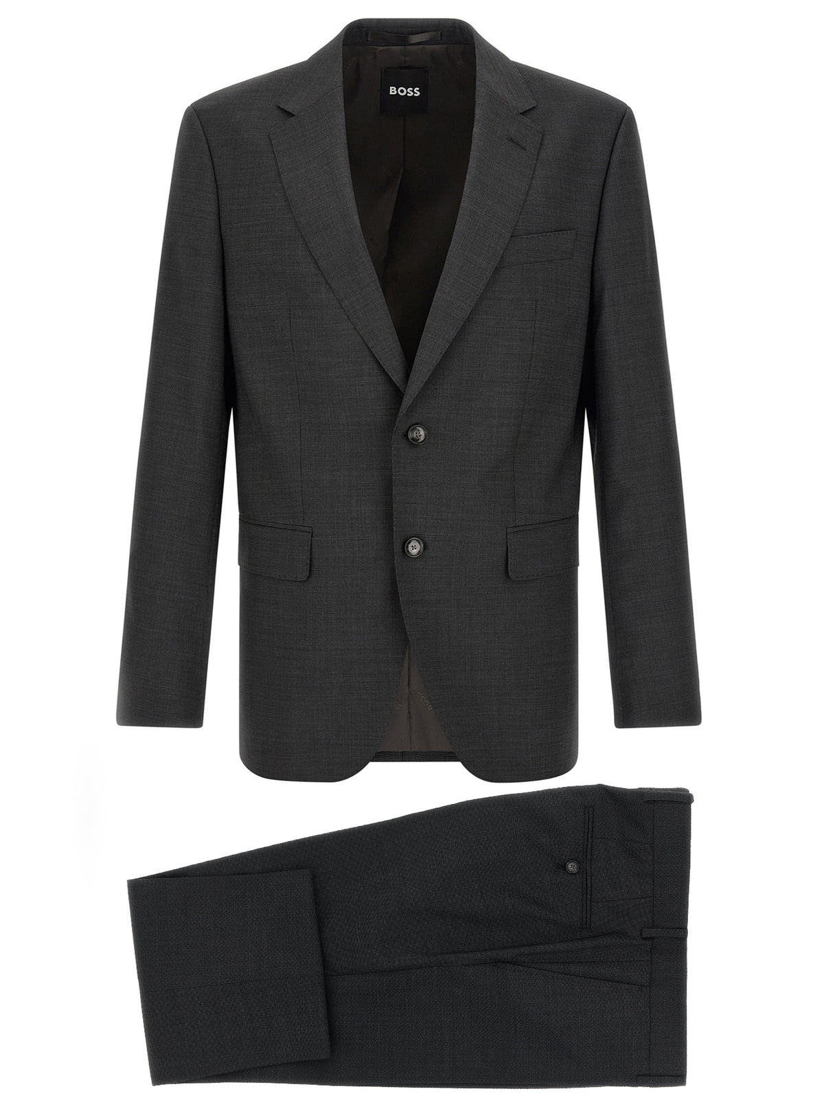 Costume deux pièces gris Hugo Boss en laine vierge