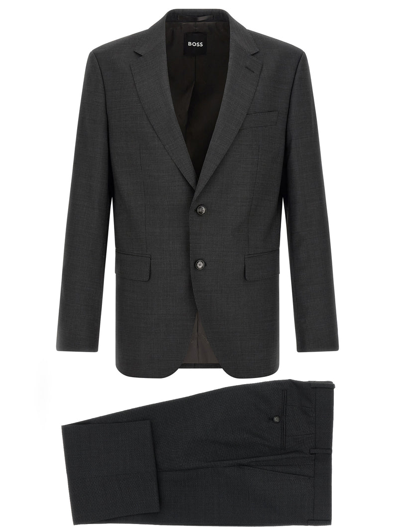 Hugo Boss Gray Virgin Wool Two-Piece Suit