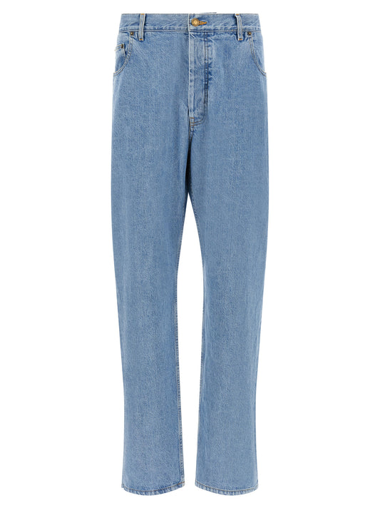 Thom Browne Blue Cotton Straight-Leg Jeans