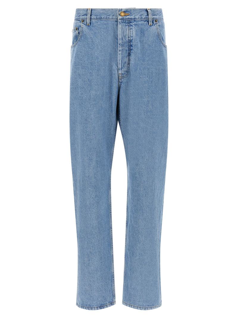 Thom Browne Blue Cotton Straight-Leg Jeans
