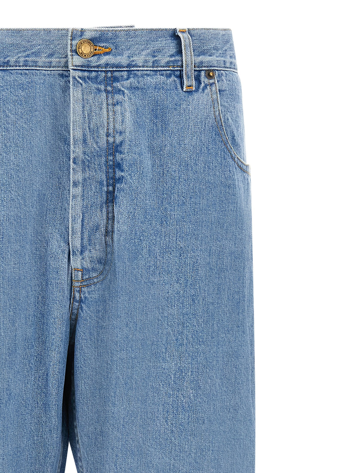 Jean droit en coton bleu Thom Browne