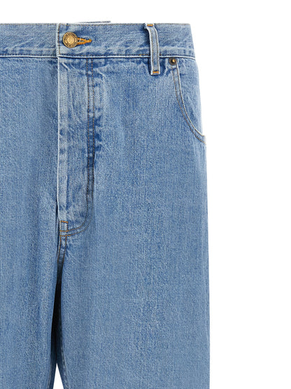 Thom Browne Blue Cotton Straight-Leg Jeans