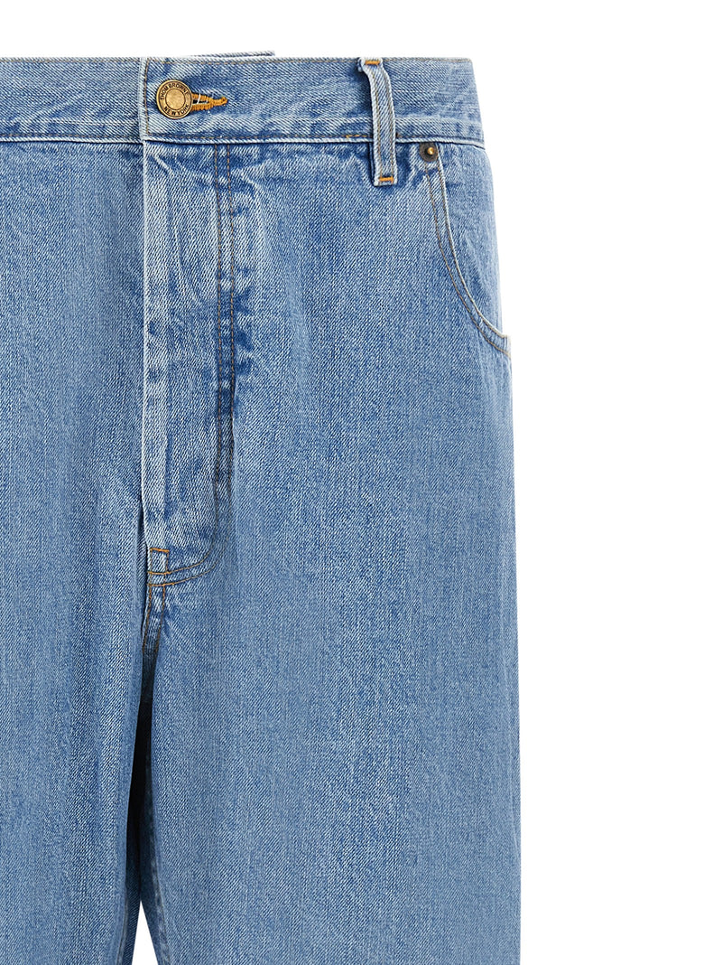 Thom Browne Blue Cotton Straight-Leg Jeans