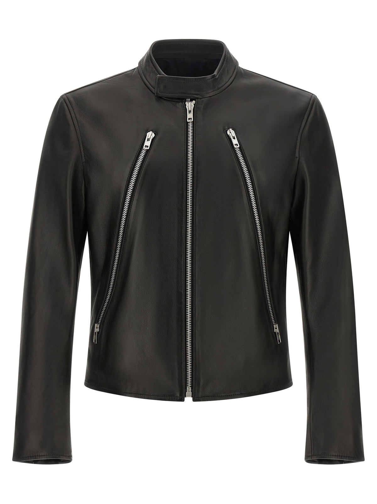 Maison Margiela Black Lamb Leather Leather Jacket