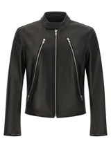 Maison Margiela Black Lamb Leather Leather Jacket
