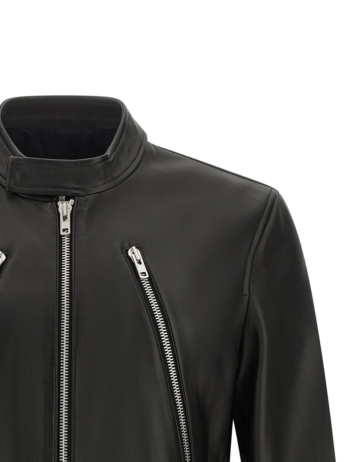 Maison Margiela Black Lamb Leather Leather Jacket
