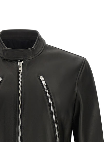 Maison Margiela Black Lamb Leather Leather Jacket
