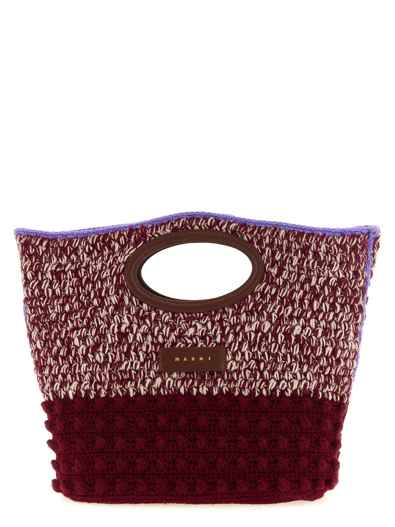 Sac à main en laine bordeaux Marni