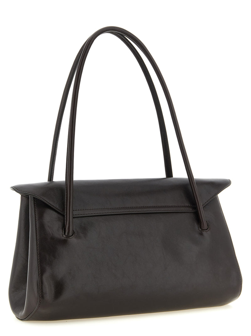 Sac porté épaule Marni en cuir de veau marron