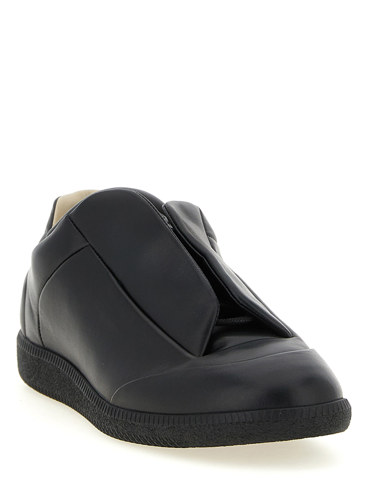 Maison Margiela Black Calfskin Low Top Sneakers