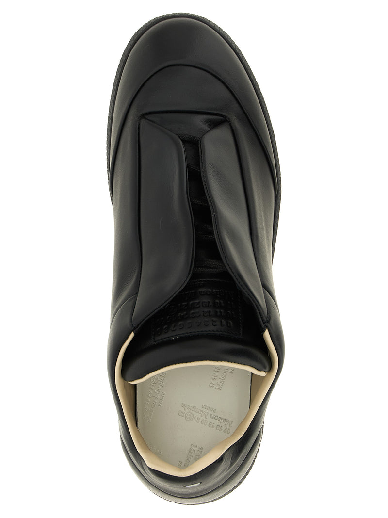 Baskets basses Maison Margiela en cuir de veau noir