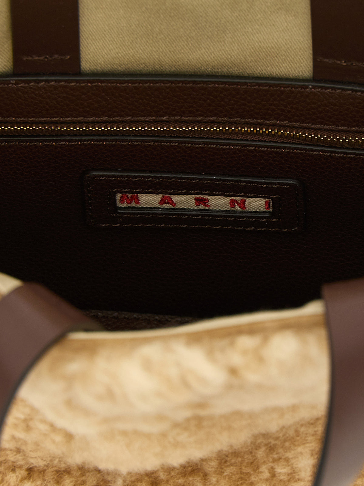 Sac à main Marni en cuir d'agneau multicolore