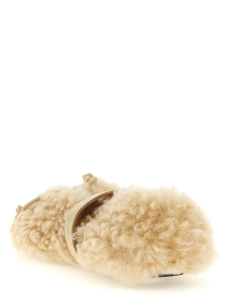 Ballerines en agneau beige Marni
