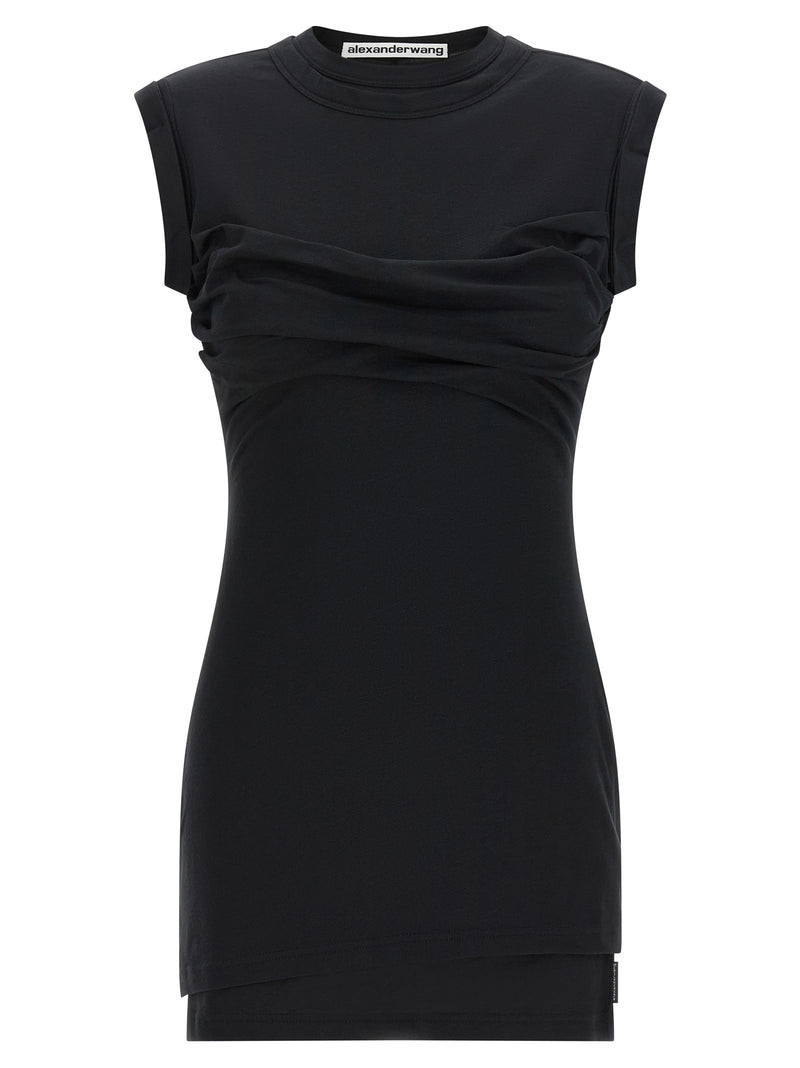 Robe Courte Alexander Wang en Coton Noir