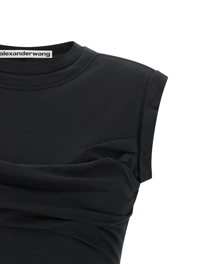 Robe Courte Alexander Wang en Coton Noir