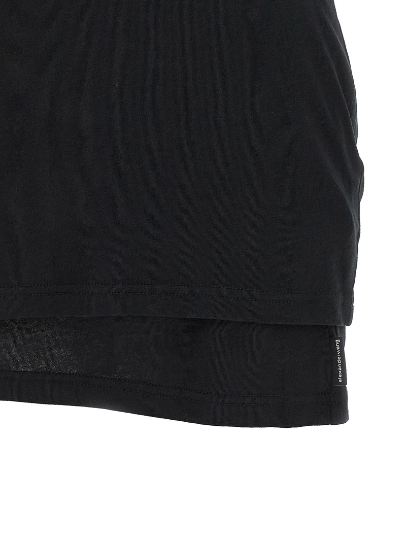 Robe Courte Alexander Wang en Coton Noir