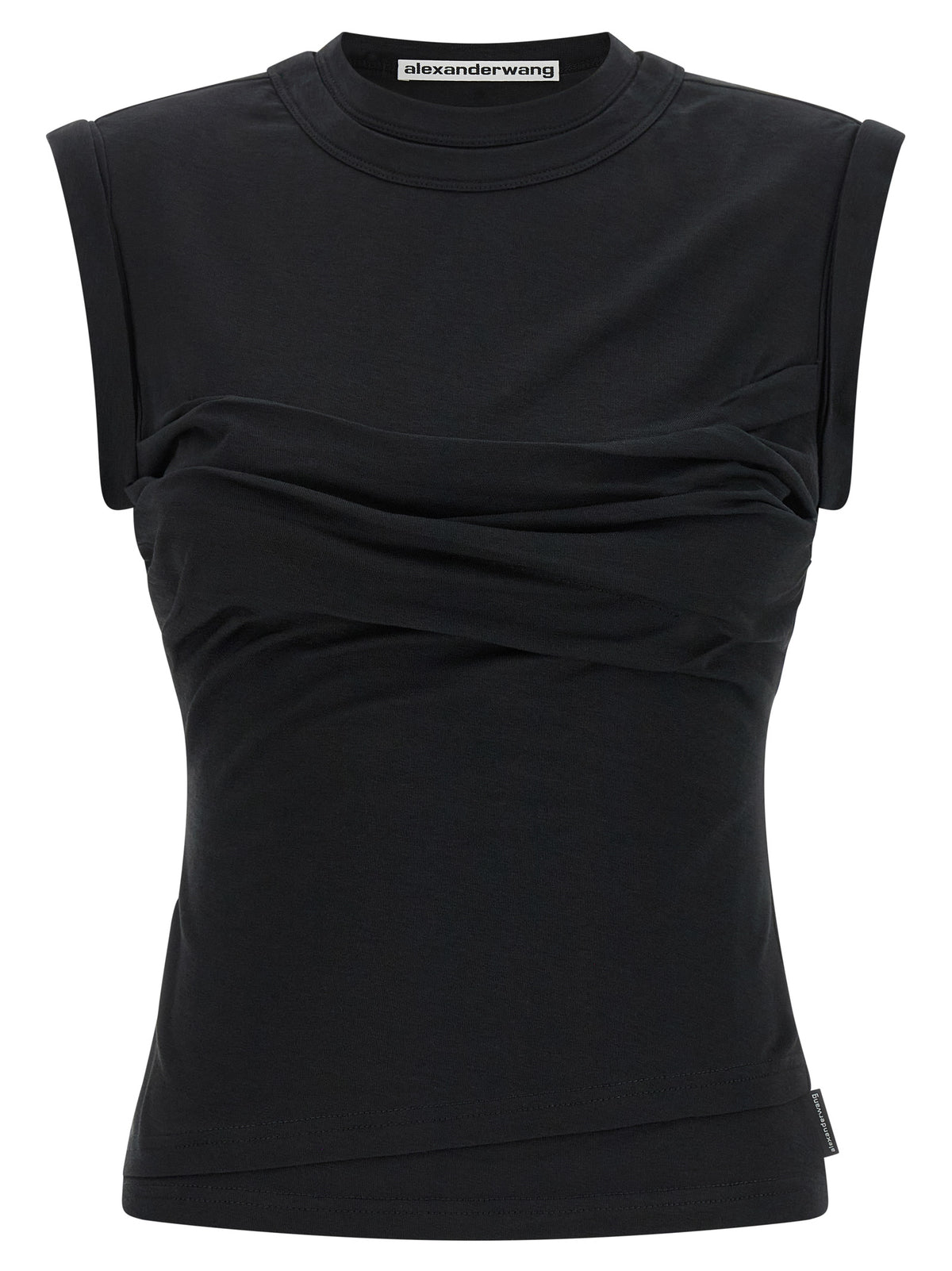 T-shirt sans manches en coton noir Alexander Wang