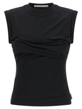 T-shirt sans manches en coton noir Alexander Wang