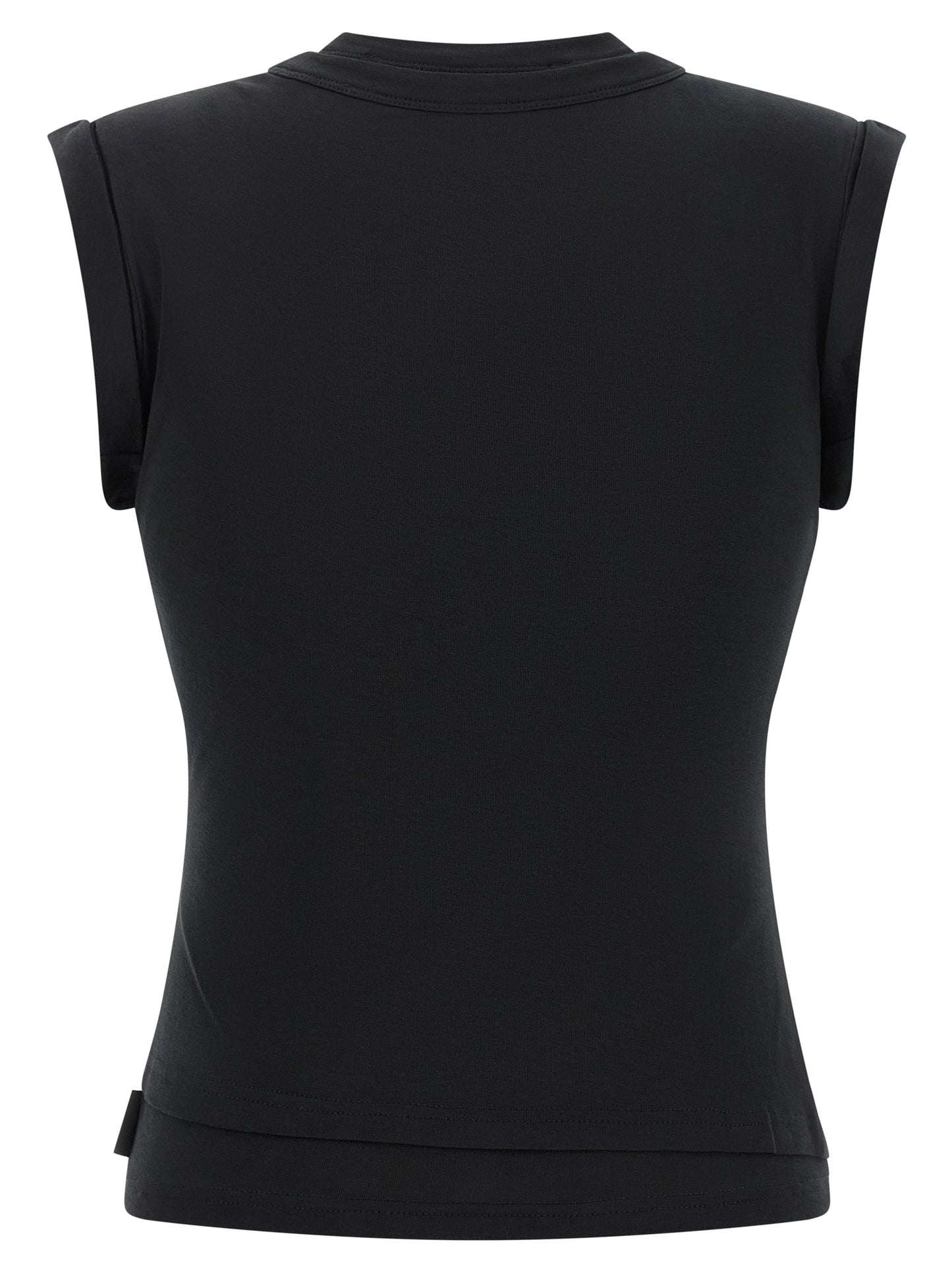 Alexander Wang Black Cotton Sleeveles T-Shirt