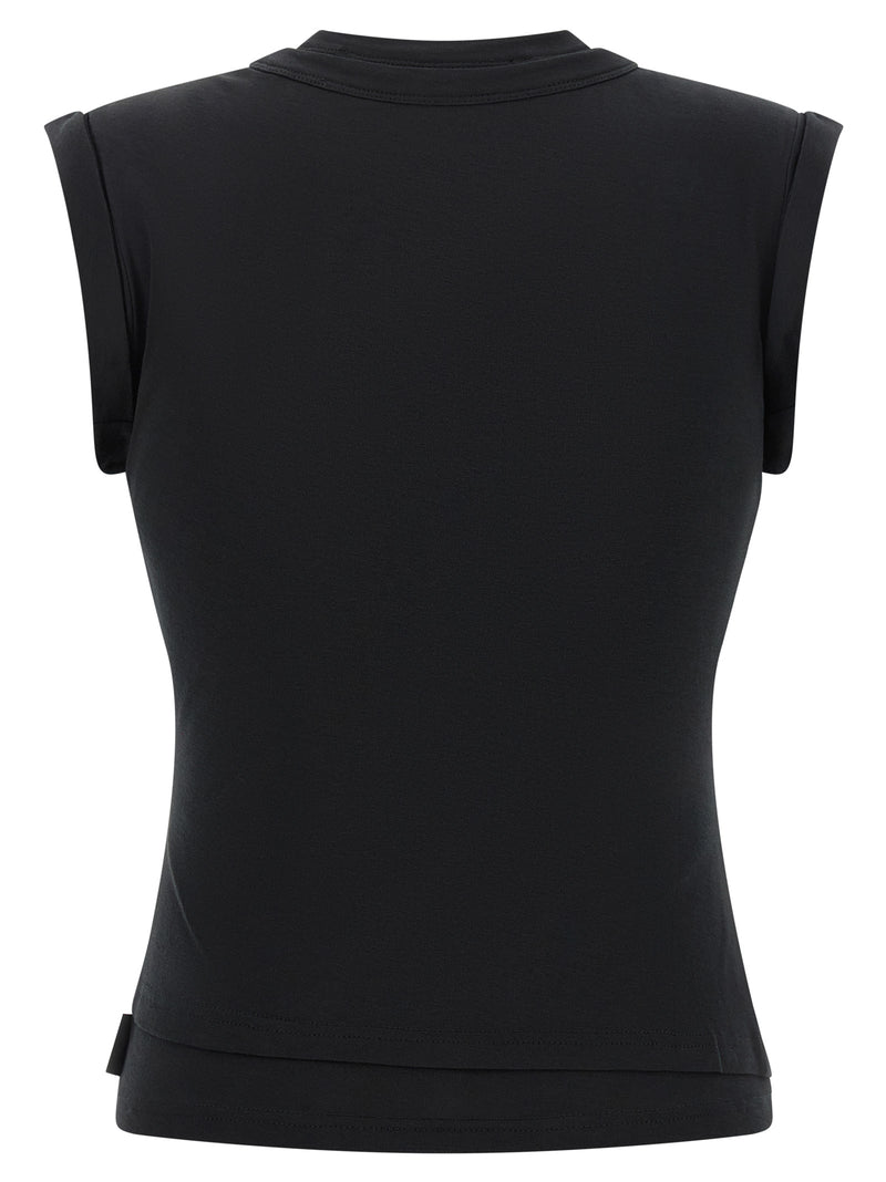 T-shirt sans manches en coton noir Alexander Wang