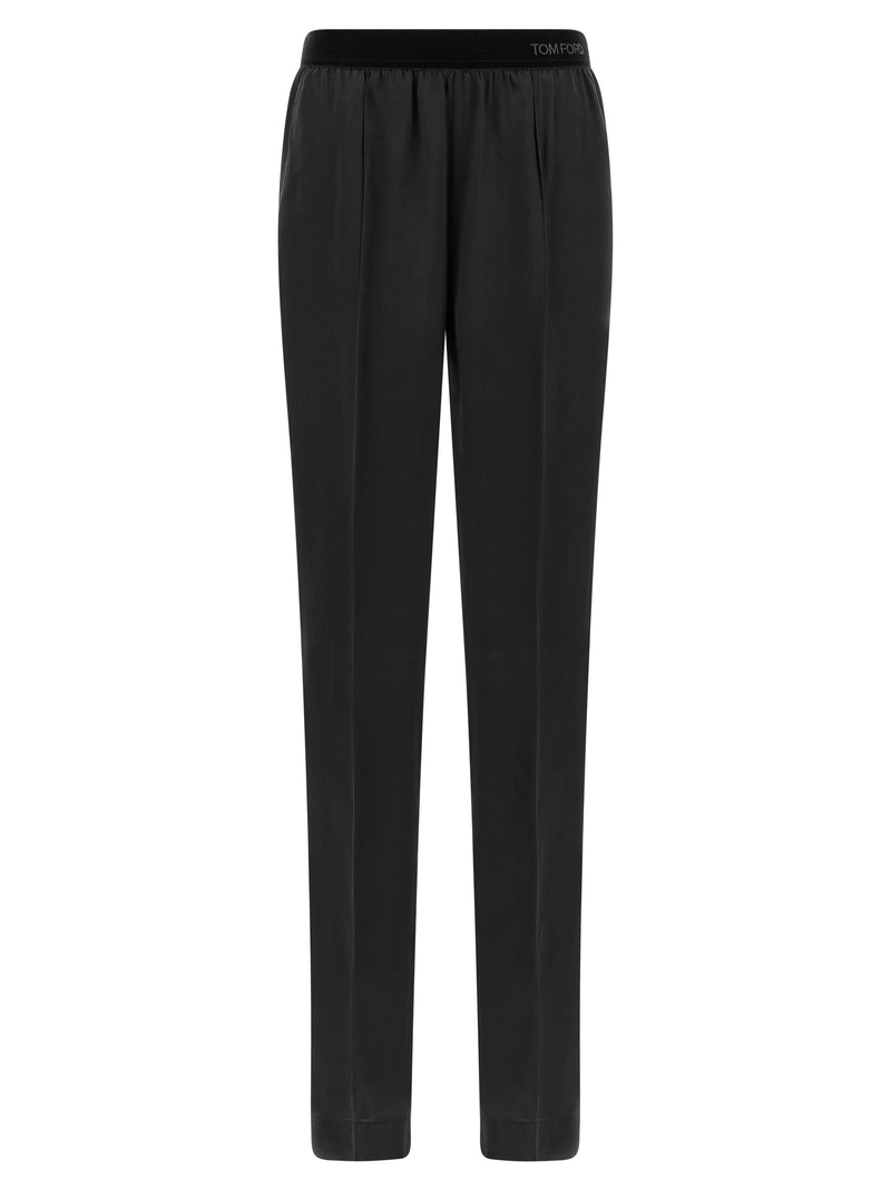 Bas de pyjama en soie noire Tom Ford