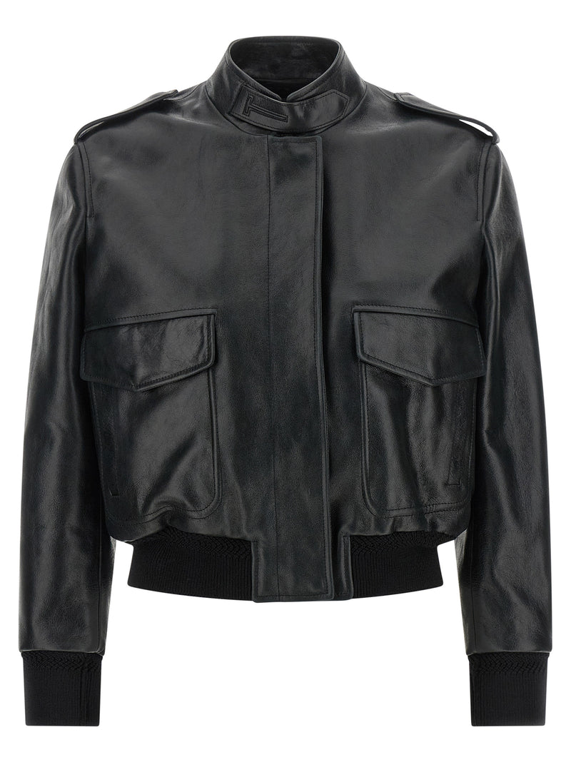 Tom Ford Black Lamb Leather Leather Jacket
