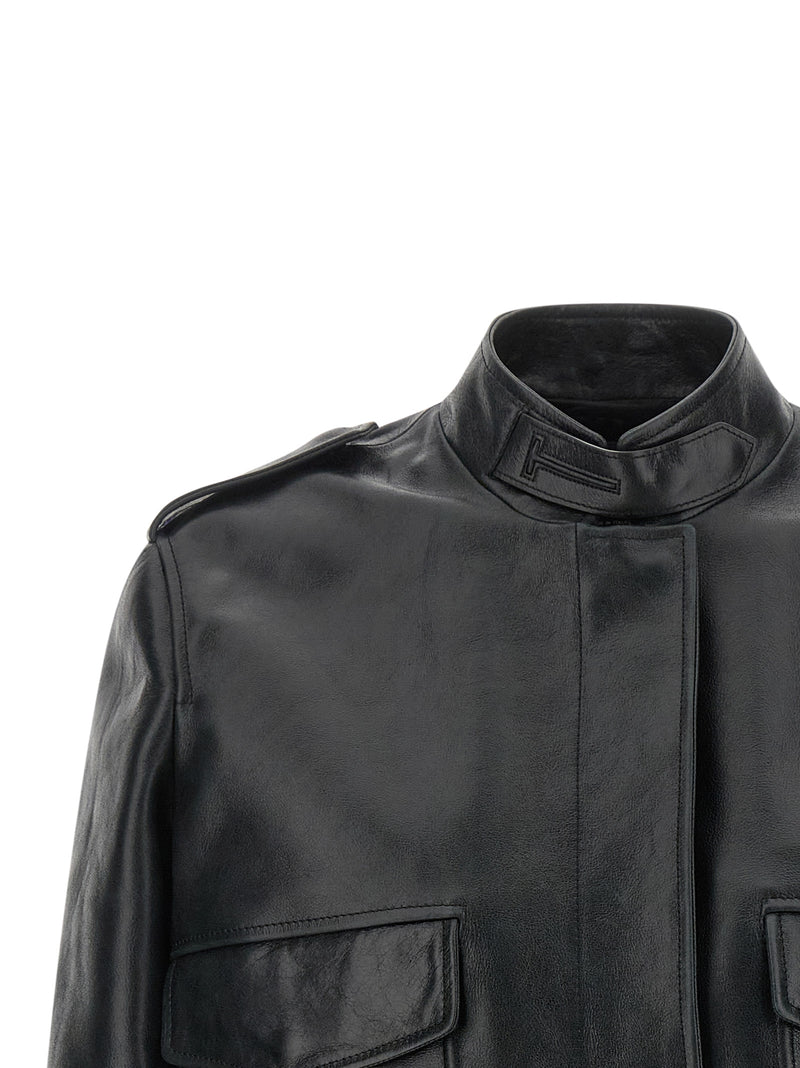 Tom Ford Black Lamb Leather Leather Jacket