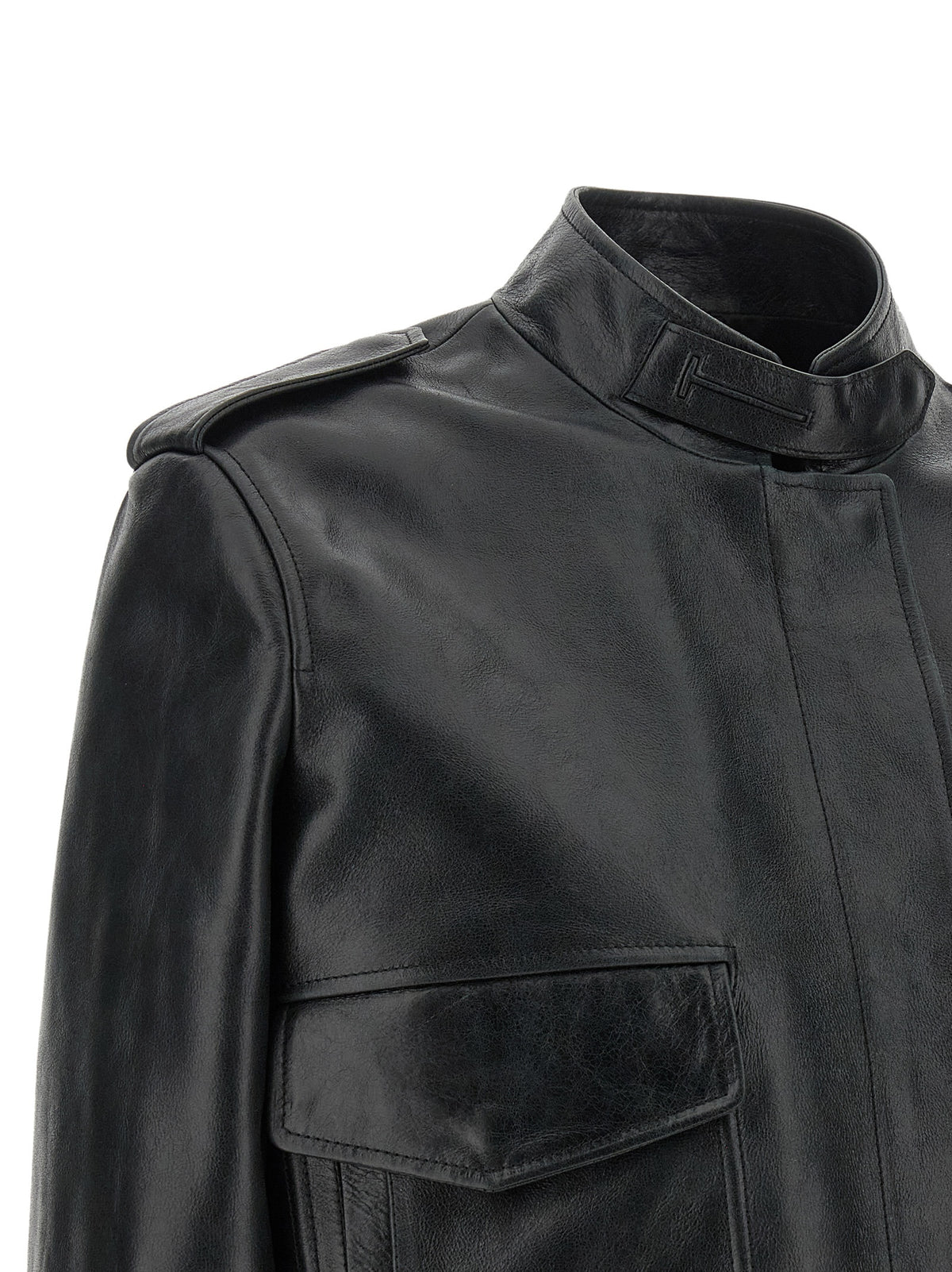 Tom Ford Black Lamb Leather Leather Jacket