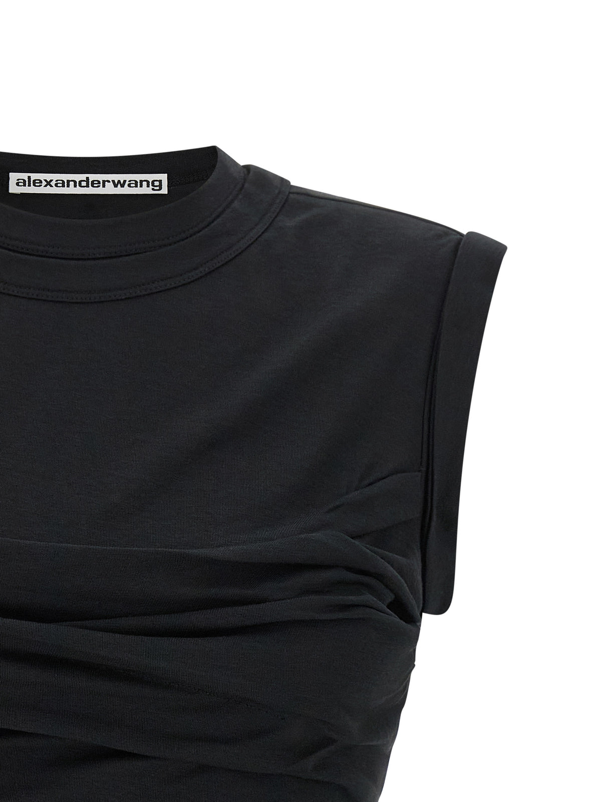 T-shirt sans manches en coton noir Alexander Wang