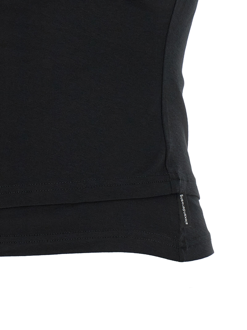 T-shirt sans manches en coton noir Alexander Wang