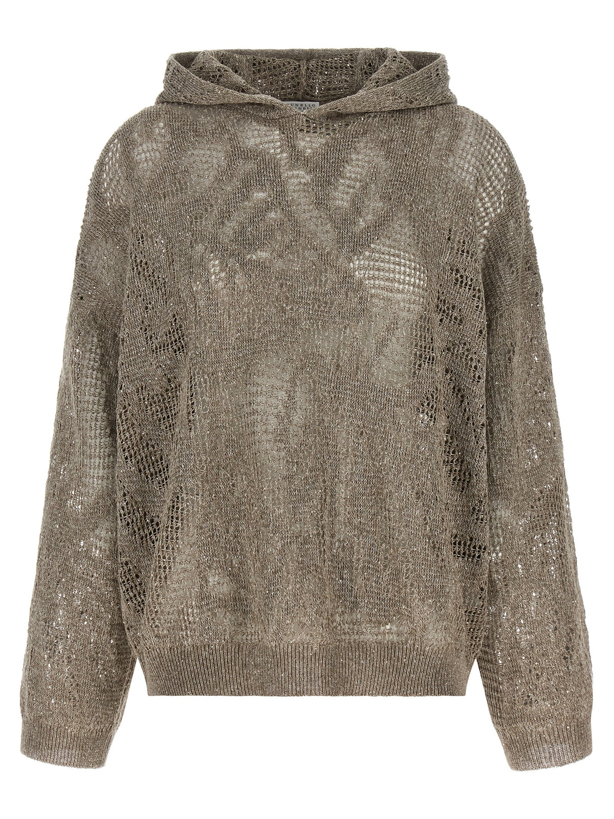 Brunello Cucinelli Cardigan en lin marron