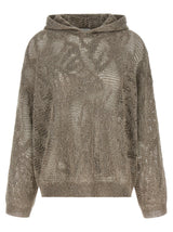 Brunello Cucinelli Cardigan en lin marron