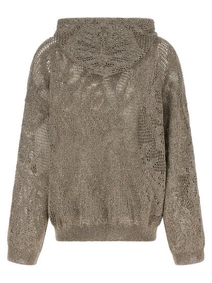 Brunello Cucinelli Brown Linen Cardigan