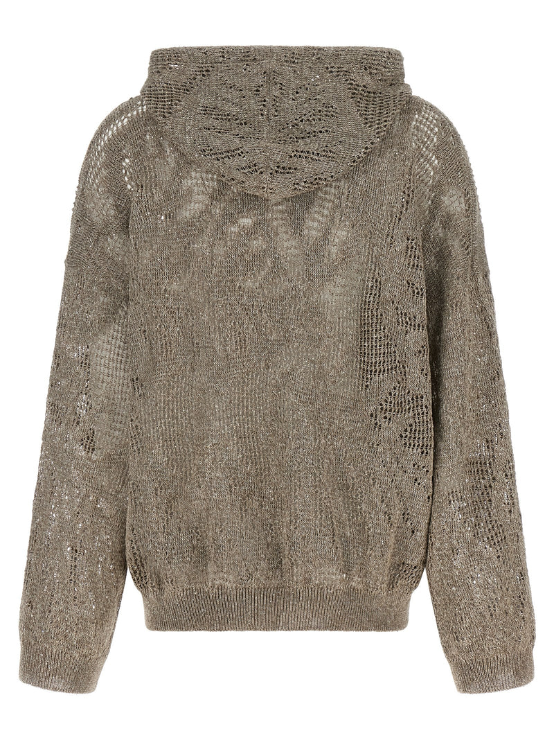 Brunello Cucinelli Brown Linen Cardigan
