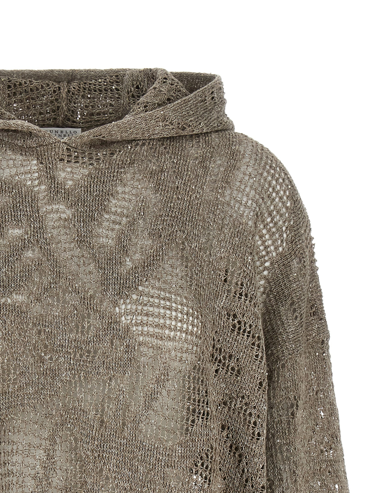 Brunello Cucinelli Cardigan en lin marron