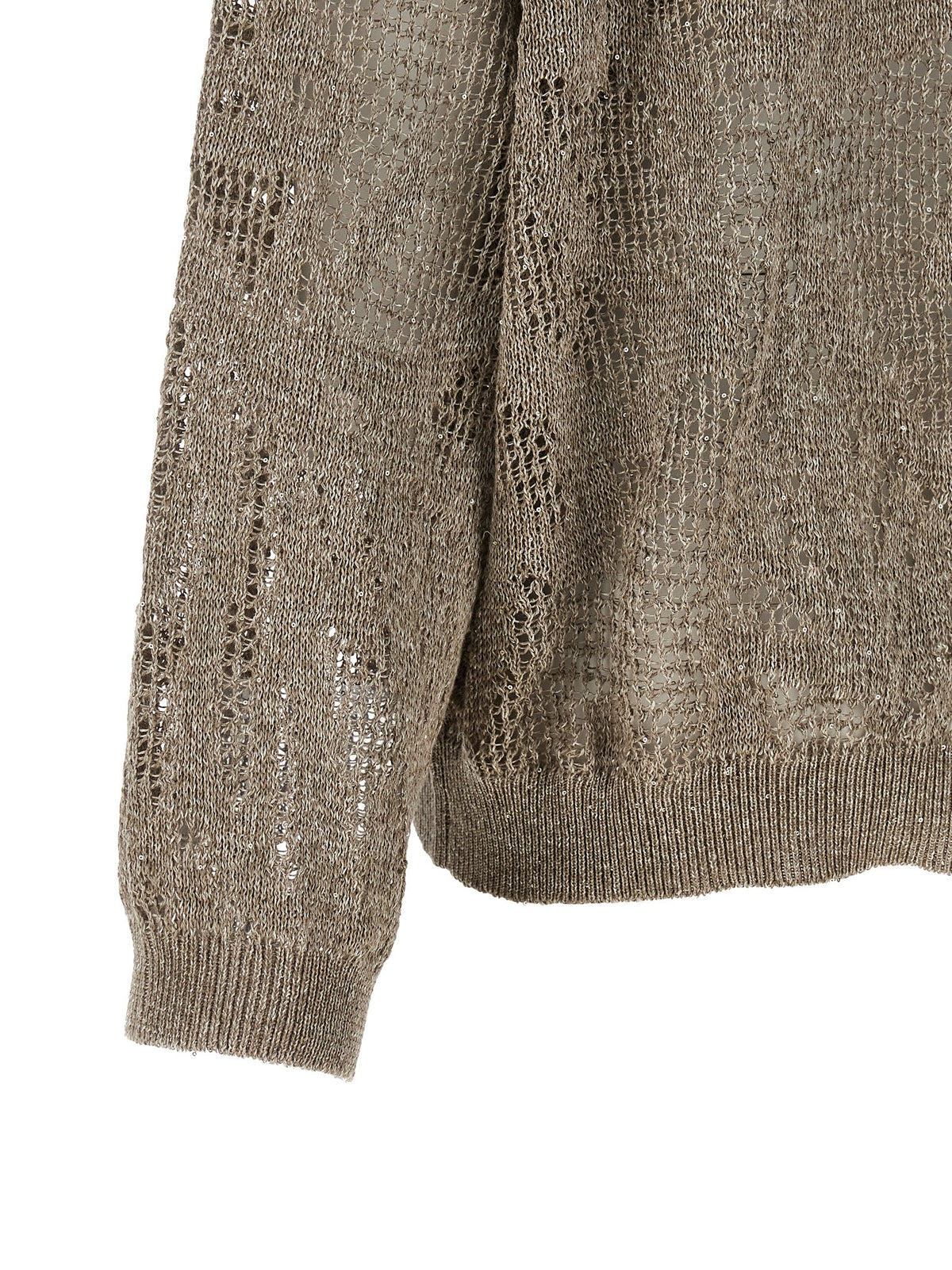 Brunello Cucinelli Cardigan en lin marron