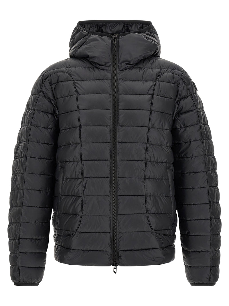 Diesel Black Polyester Full-Length Jacket