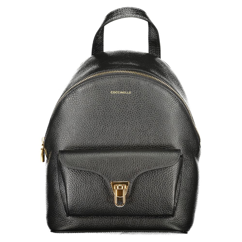 Sac à dos Coccinelle en cuir noir pour femme