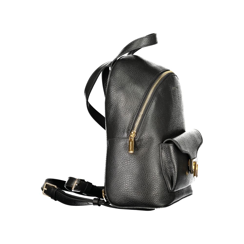 Sac à dos Coccinelle en cuir noir pour femme