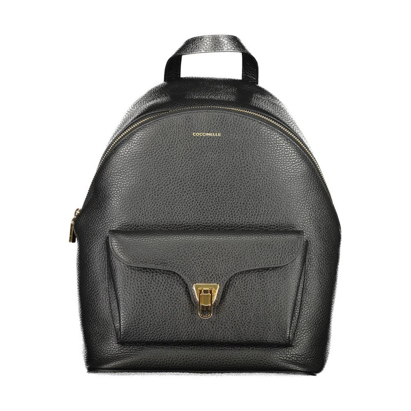 Sac à dos Coccinelle en cuir noir pour femme